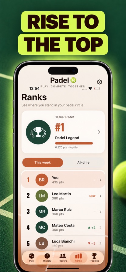 Padel Scoreboard app screenshot